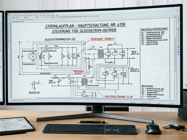 Stromlaufplan digital EPlan digital einfache Fehlersuche